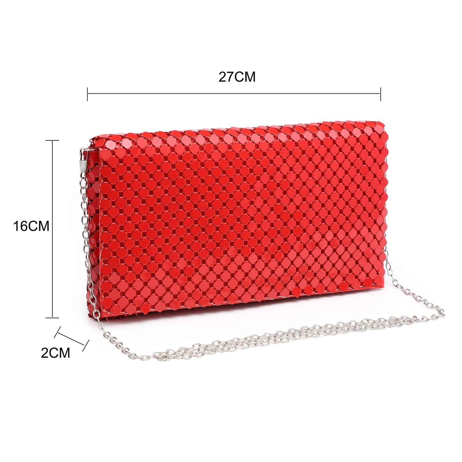Melanie Metallic Detail Clutch Bag - LB Boutique