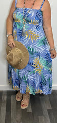 Nadia Tropical Print Midaxi Dress - LB Boutique