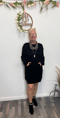 Kayla Longline Cabled Knit Jumper Dress - LB Boutique
