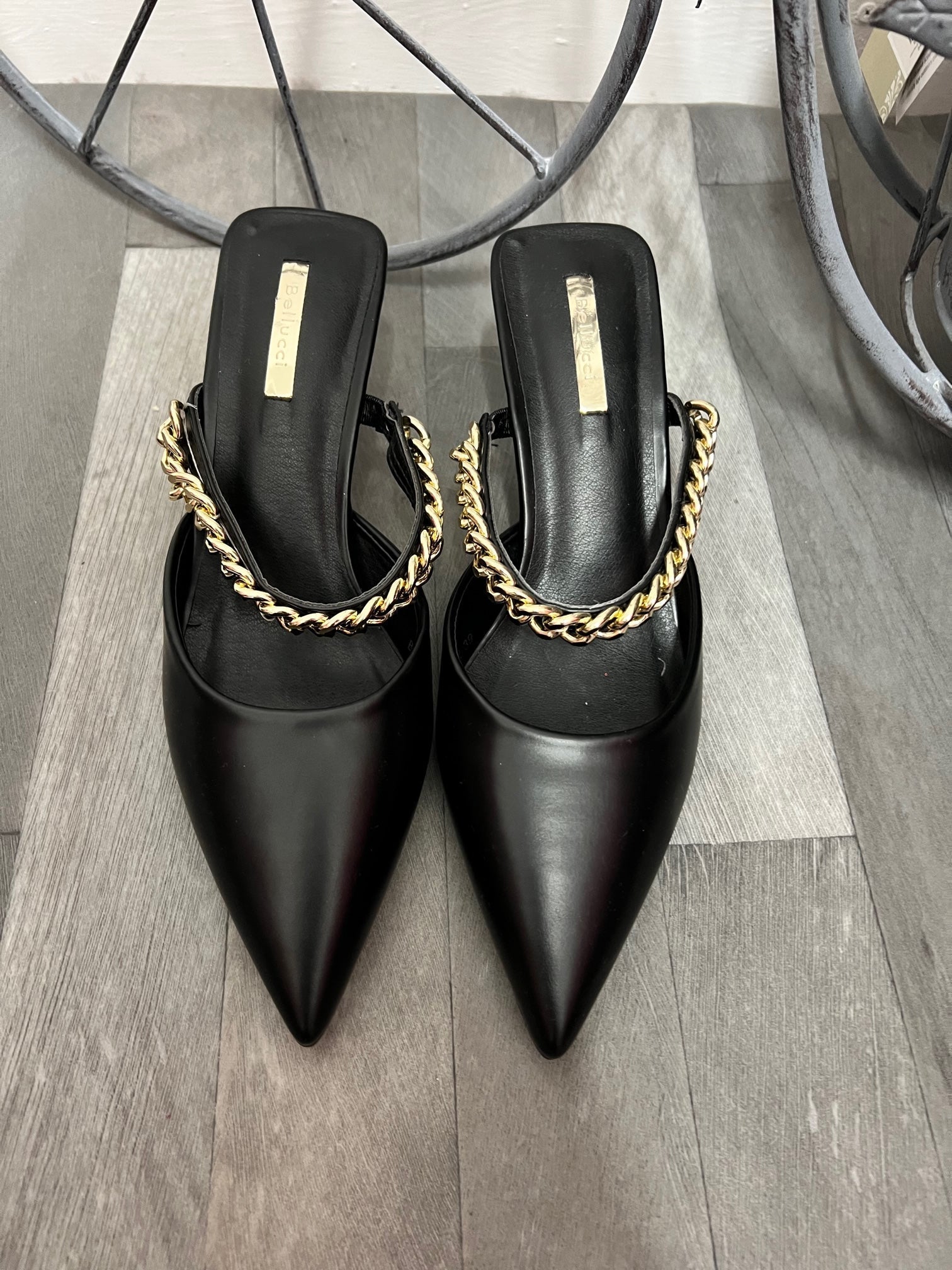 Charleigh Chain Detail Kitten Heels - LB Boutique