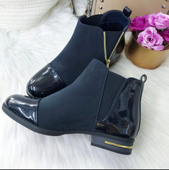 Pauline Patent Ankle Boots - LB Boutique