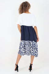Emma Lace V-Neck Printed Tunic Dress - LB Boutique