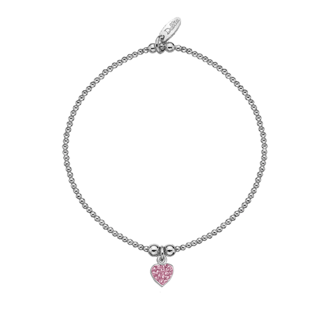 Dollie Jewellery Pink Heart Sparkle Bracelet - LB Clothing