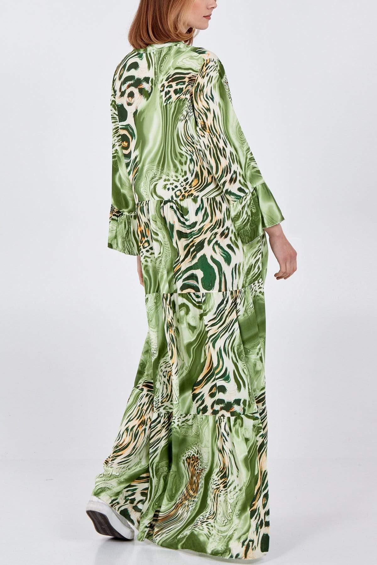 Diane Digital Abstract Leopard Maxi Dress - LB Clothing