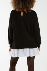 Tamara Two in One Knitted Collar Shirt Jumper