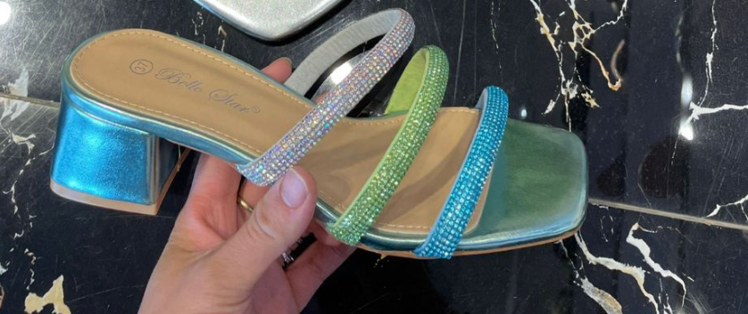 Levi Multi Coloured Diamante Sandals