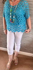 Janelle Crochet Top with Vest - LB Boutique