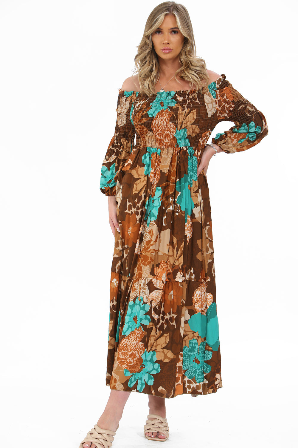 Miriam Bendeau Puff Sleeve Maxi Dress - LB Clothing