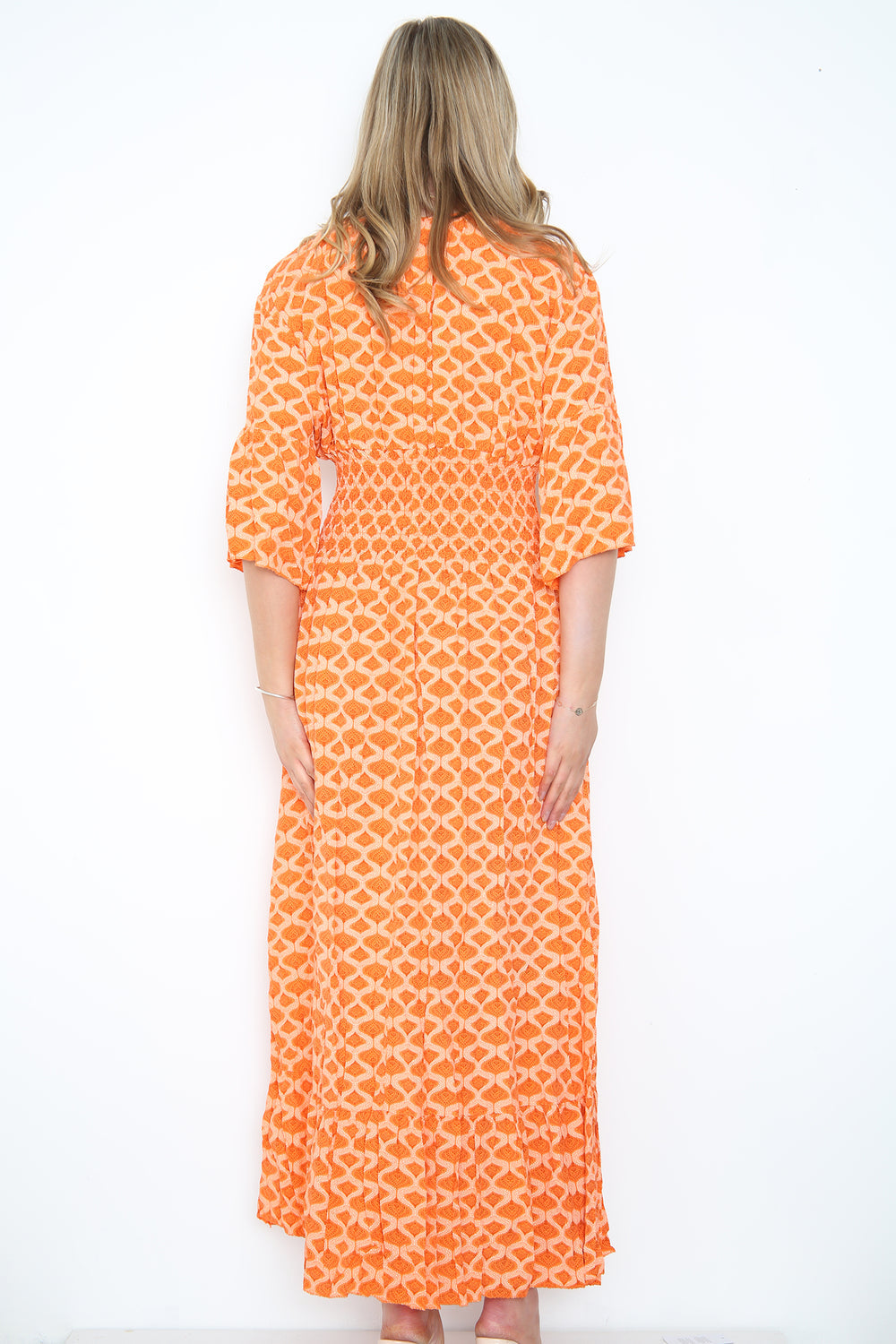 Donna Diamond Print Maxi Dress