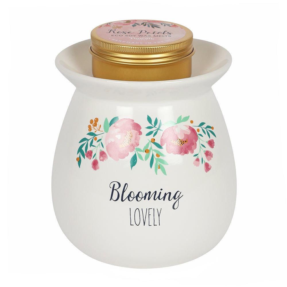 Large Blooming Lovely Wax Melt Burner Gift Set - LB Clothing