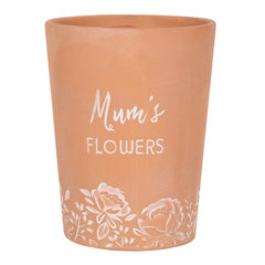 Mum's Flowers Terracotta Plant Pot - LB Clothing