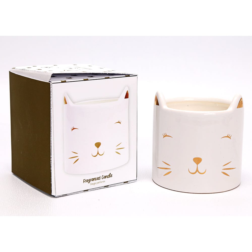 Linen Scented Cat Face Candle - LB Clothing