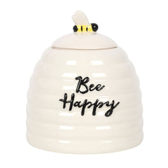 Bee Happy Ceramic Storage Jar - LB Clothing