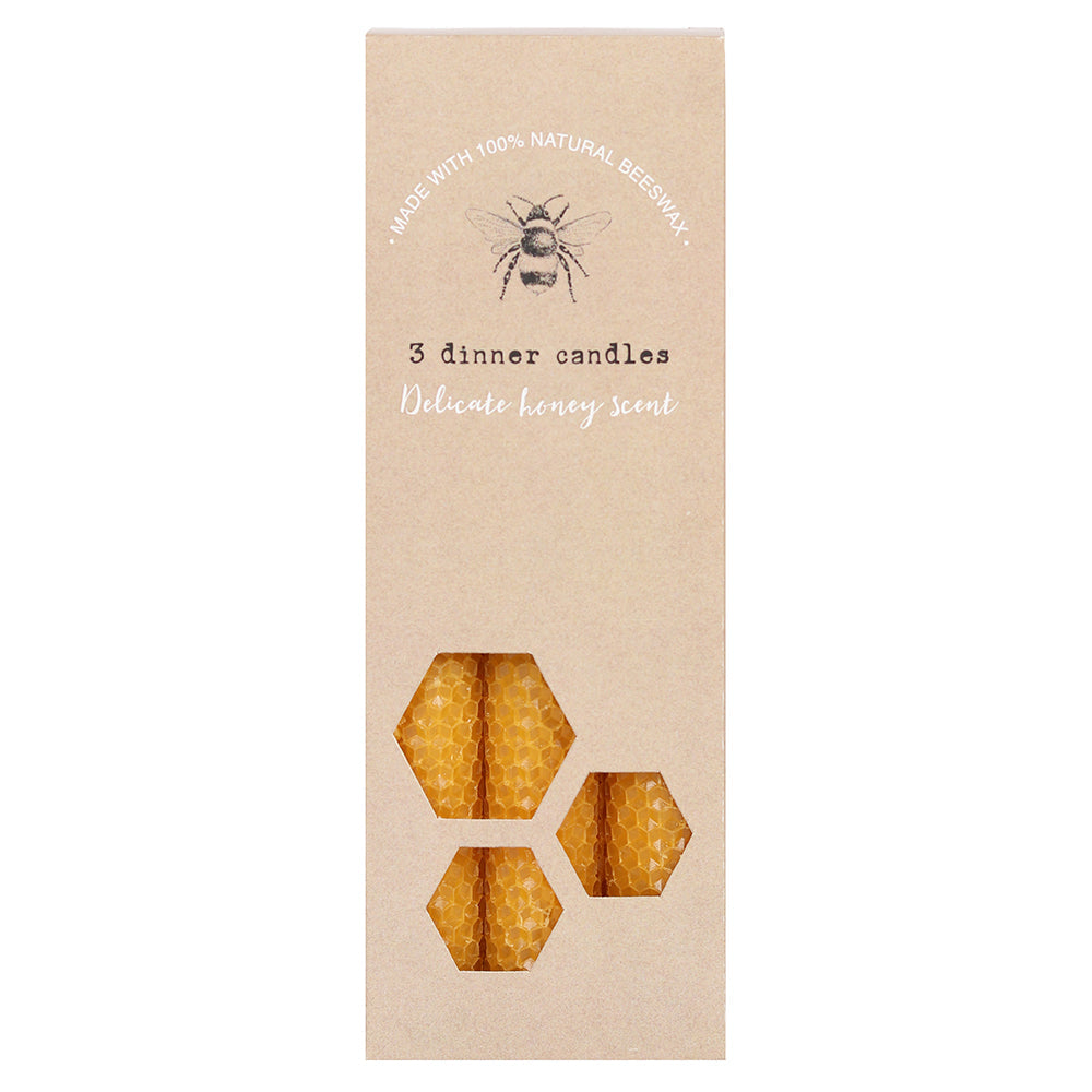 Set of 3 Beeswax Candles - LB Clothing