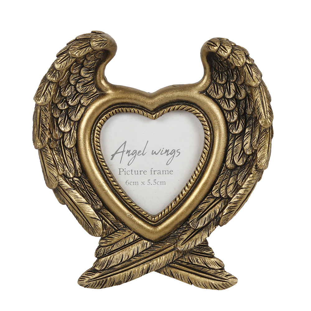 Antique Gold Angel Wing Photo Frame - LB Clothing