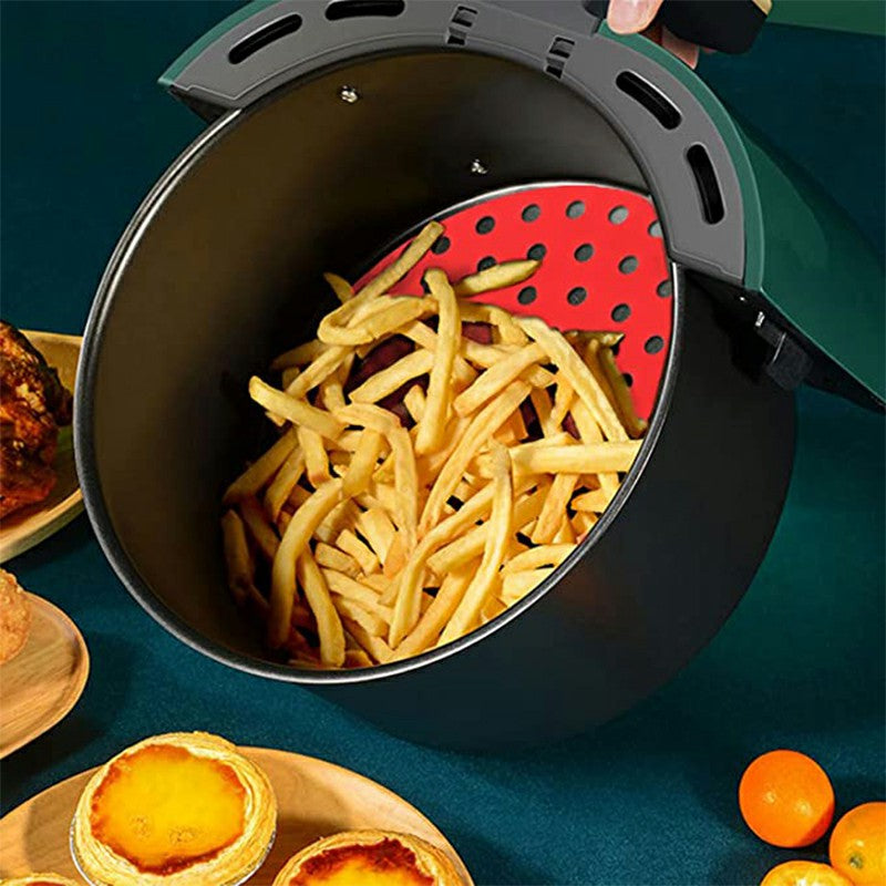 8 inch Reusable Air Fryer Liners Non-Stick Silicone Pad Round - LB Clothing