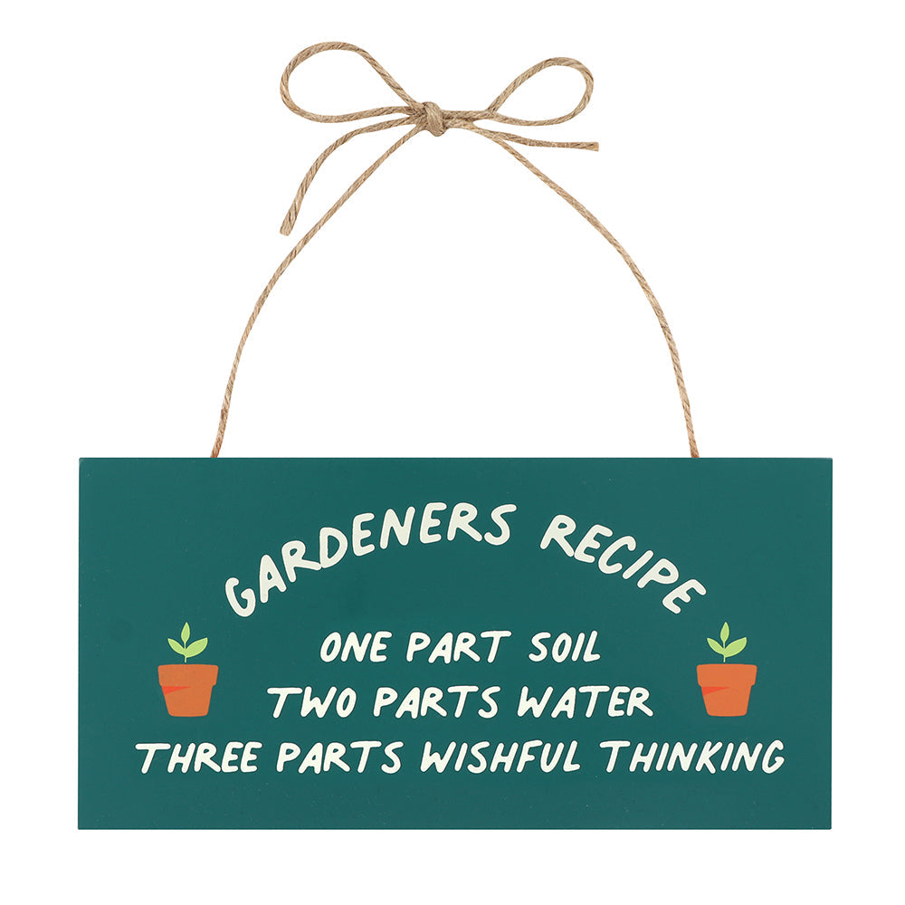 Gardeners Recipe Hanging Sign - LB Clothing