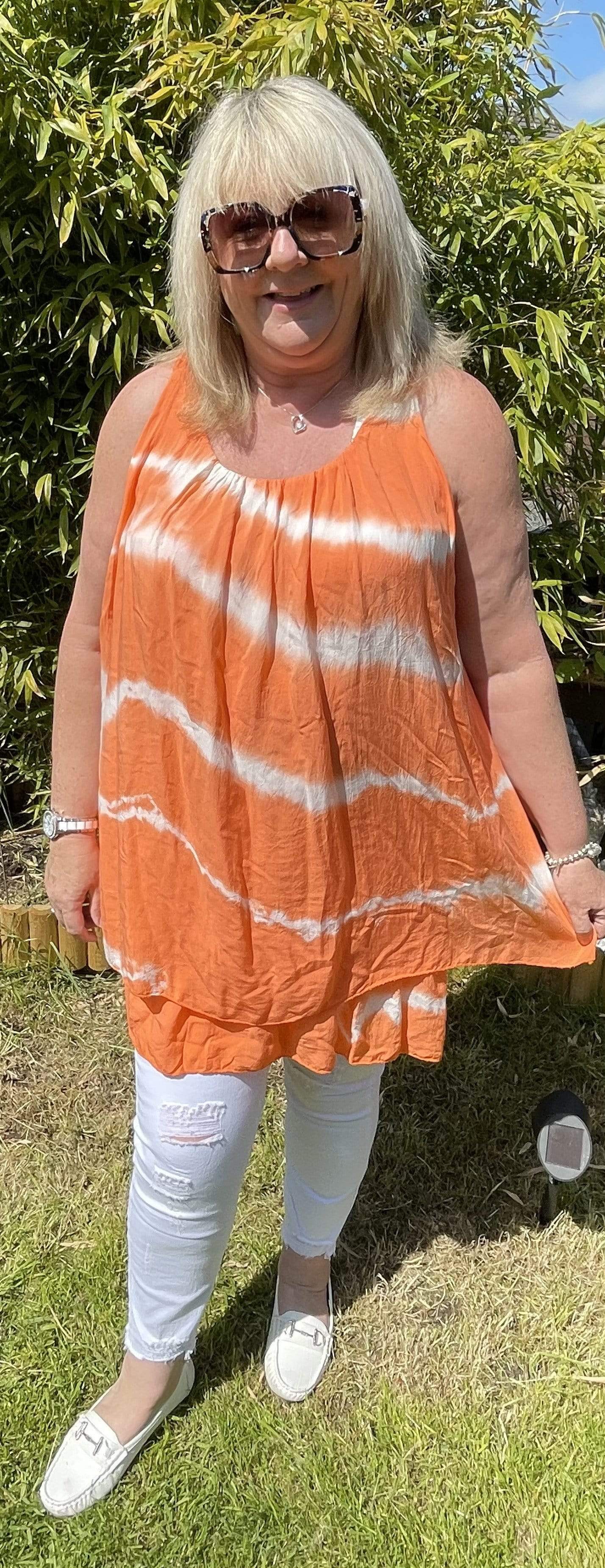 Cheryl Tie Dye Crochet Back Dress - LB Clothing
