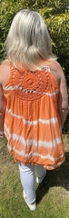 Cheryl Tie Dye Crochet Back Dress - LB Clothing