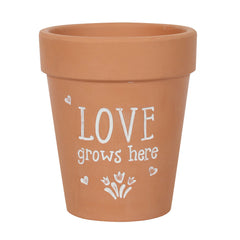Love Grows Here Terracotta Plant Pot - LB Clothing