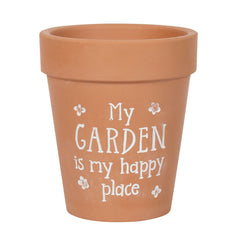 My Garden Is My Happy Place Terracotta Plant Pot - LB Clothing