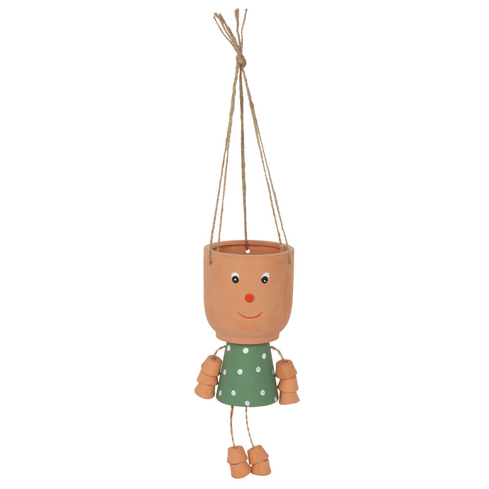 Green Pot Man Hanging Terracotta Planter - LB Clothing