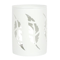 White Feather Cut Out Oil Burner - LB Clothing