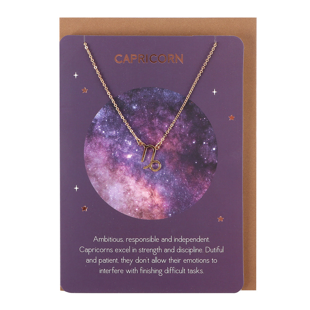 Capricorn Zodiac Necklace Card - LB Boutique