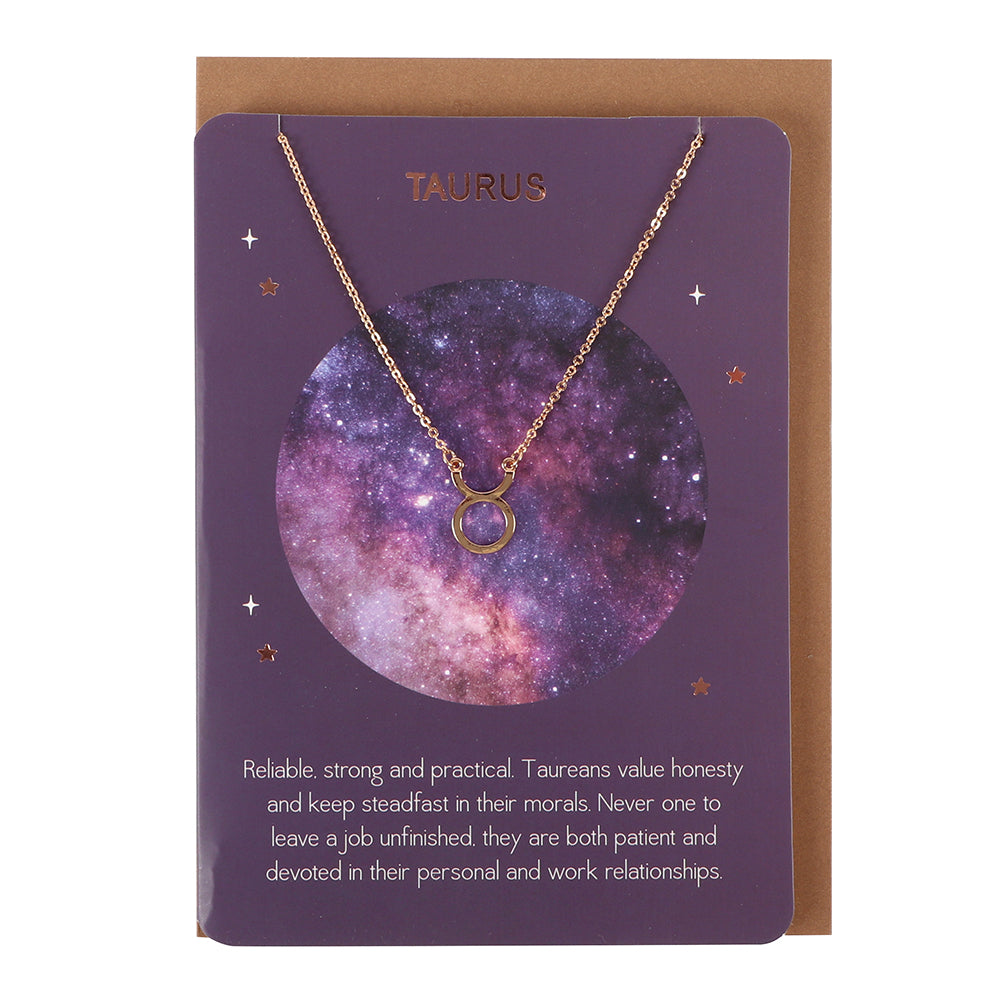 Taurus Zodiac Necklace Card - LB Clothing