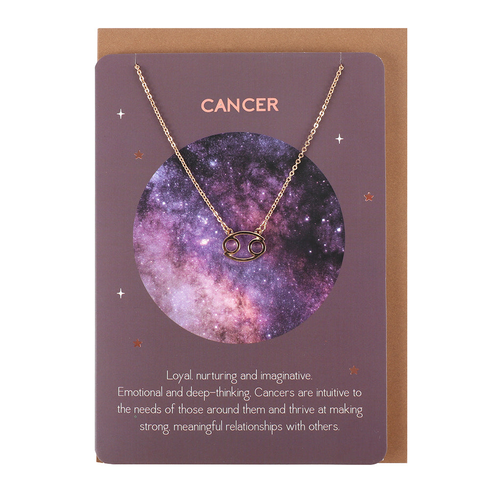 Cancer Zodiac Necklace Card - LB Clothing