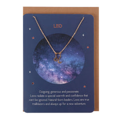 Leo Zodiac Necklace Card - LB Boutique