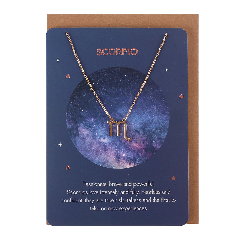 Scorpio Zodiac Necklace Card - LB Clothing