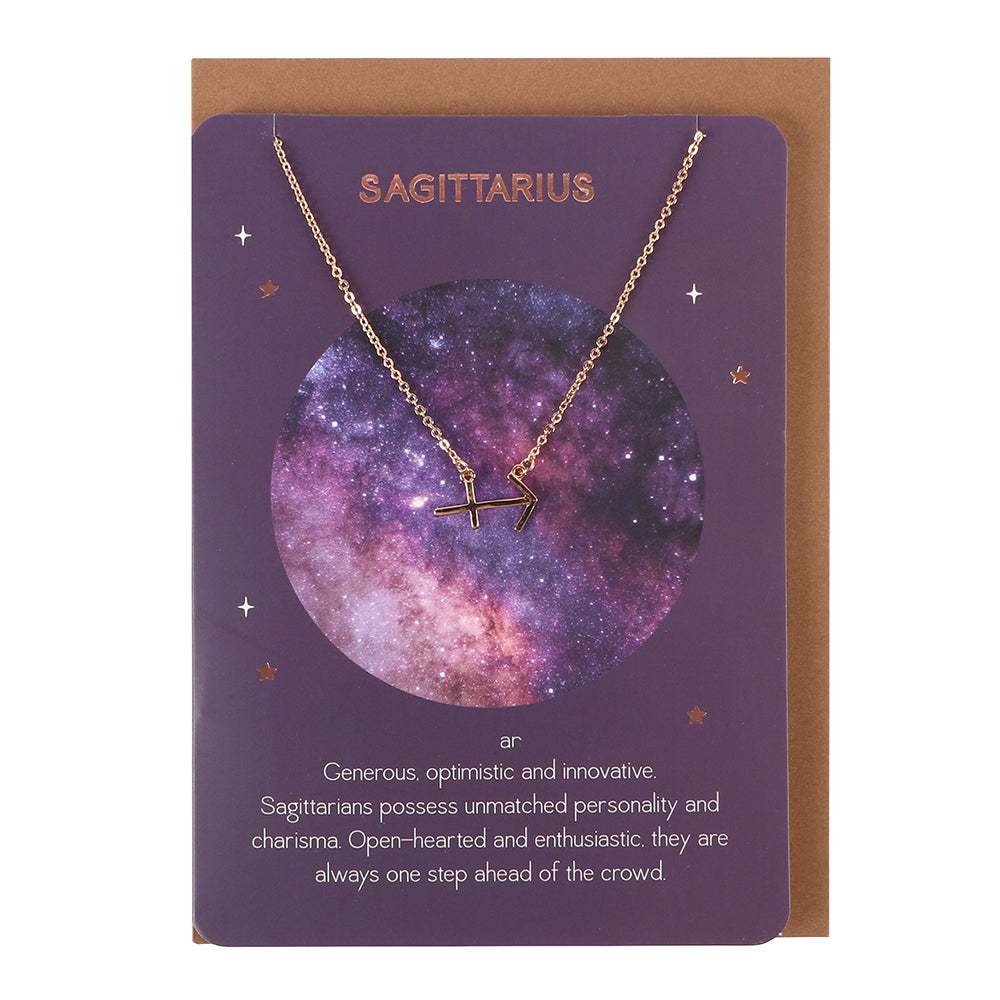 Sagittarius Zodiac Necklace Card - LB Clothing