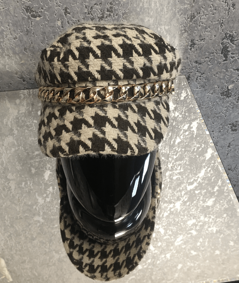 Kellie Chain Detail Baker Boy Hat - LB Clothing