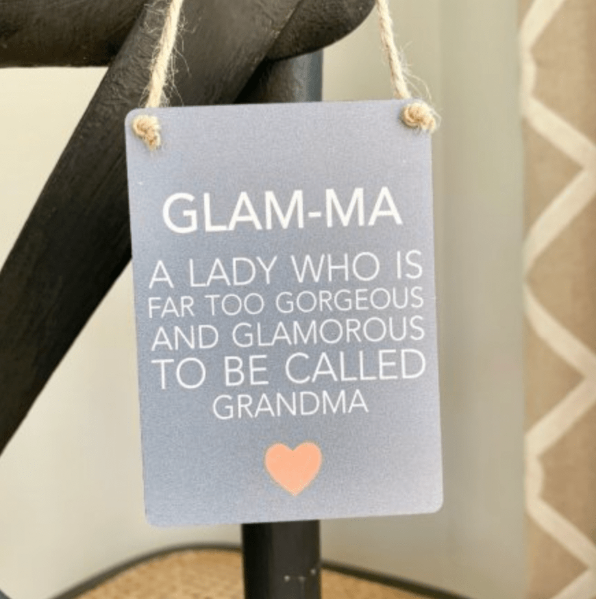 Gabs 9cm Glam-ma Mini Metal Sign - LB Clothing