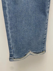 Lucia Diamante Bottom Distressed Detail Jeans