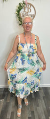 Nadia Tropical Print Midaxi Dress