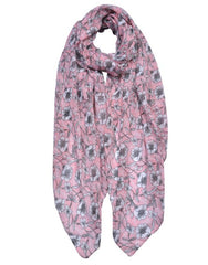 Laci Flower and Dragonfly Print Scarf