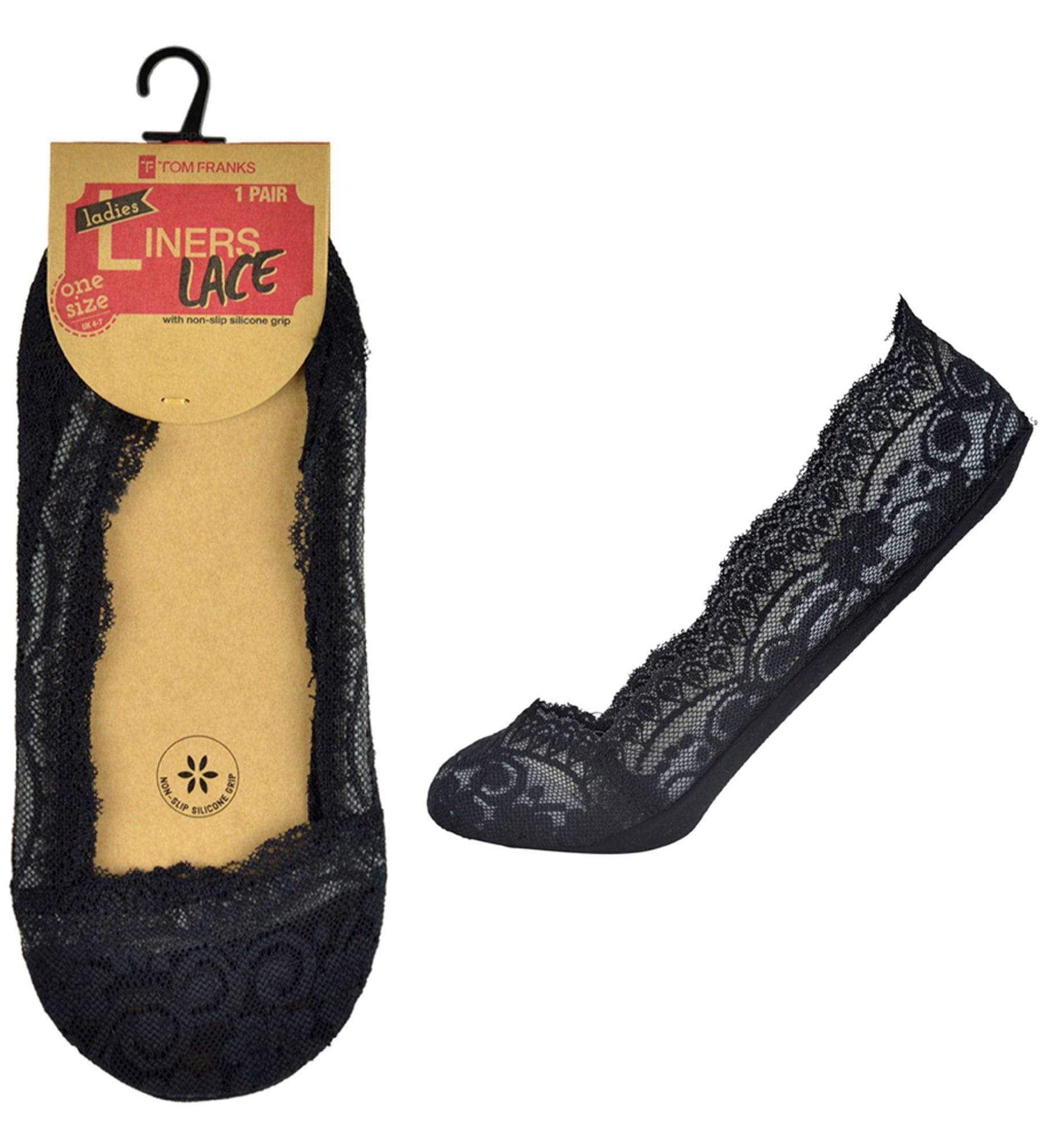 Kat Invisible Cotton Rich Lace Liners Footsies - LB Clothing